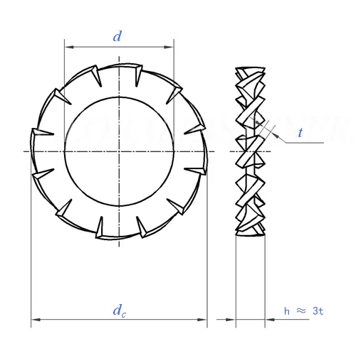 Stainless Steel Din 6798a Conical Spring Washer